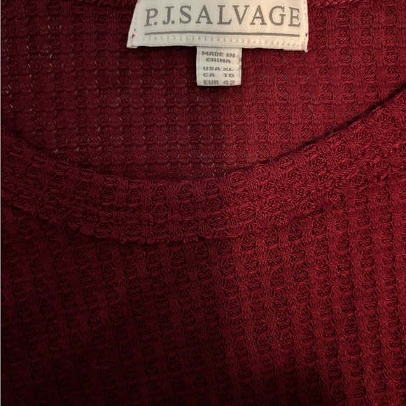 P.J. Salvage Soft Thermal Merlot Tank Top XL - Picture 4 of 6